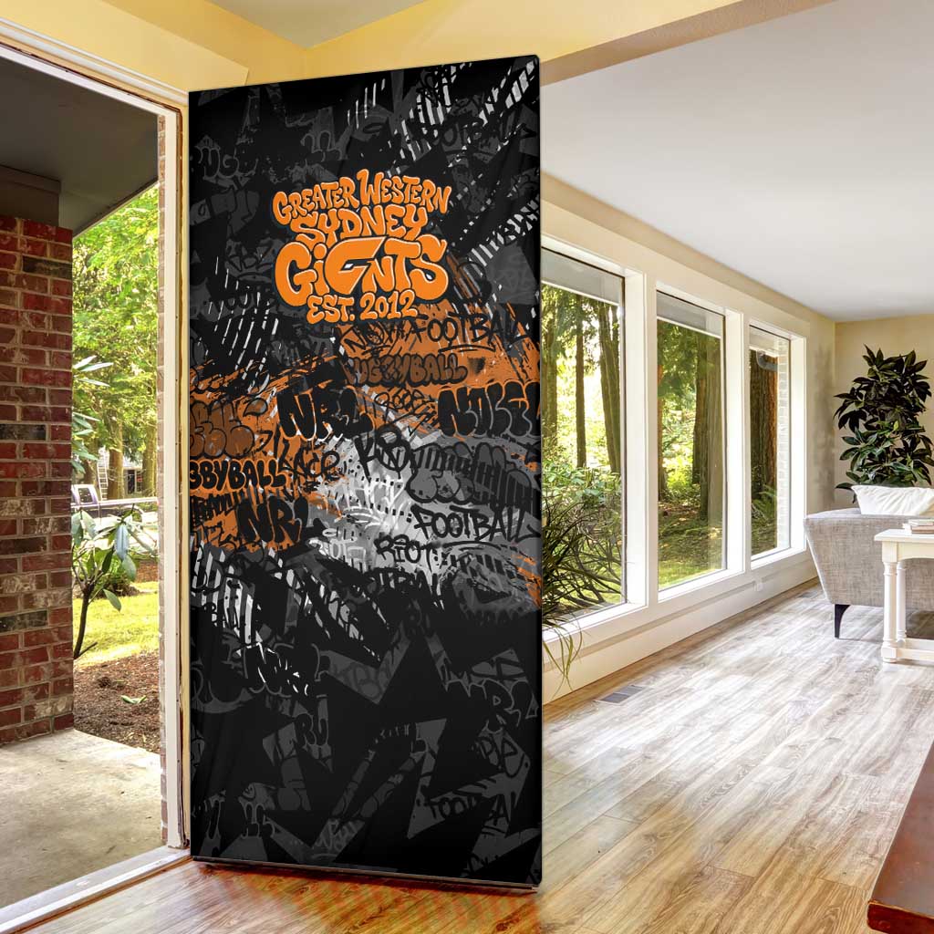 Greater Western Sydney Giants Door Cover Urban Graffiti Street Art - Bold Abstract Spray Paint