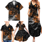Greater Western Sydney Giants Family Matching Summer Maxi Dress and Hawaiian Shirt Urban Graffiti Street Art - Bold Abstract Spray Paint