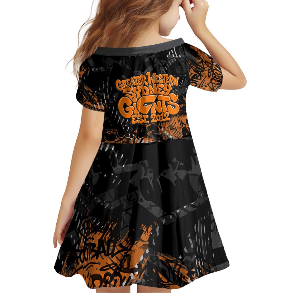 Greater Western Sydney Giants Family Matching Summer Maxi Dress and Hawaiian Shirt Urban Graffiti Street Art - Bold Abstract Spray Paint