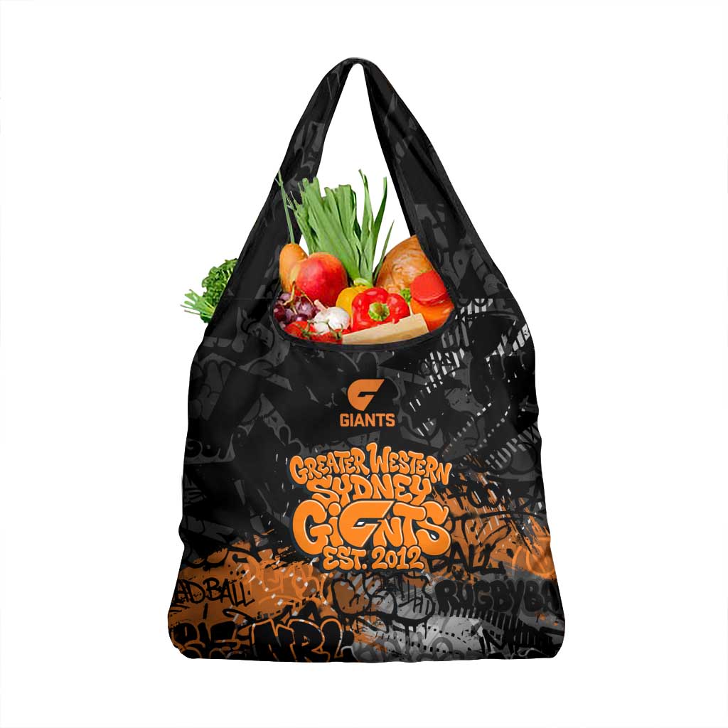 Greater Western Sydney Giants Grocery Bag Urban Graffiti Street Art - Bold Abstract Spray Paint