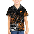Greater Western Sydney Giants Hawaiian Shirt Urban Graffiti Street Art - Bold Abstract Spray Paint