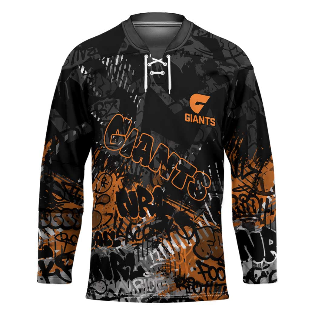 Greater Western Sydney Giants Hockey Jersey Urban Graffiti Street Art - Bold Abstract Spray Paint