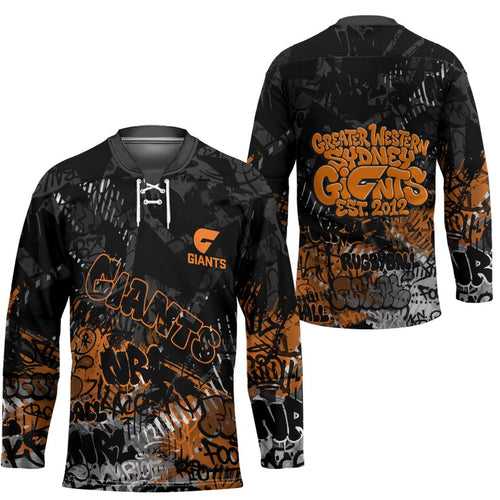 Greater Western Sydney Giants Hockey Jersey Urban Graffiti Street Art - Bold Abstract Spray Paint