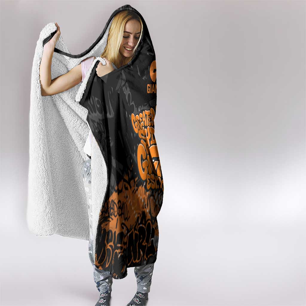 Greater Western Sydney Giants Hooded Blanket Urban Graffiti Street Art - Bold Abstract Spray Paint