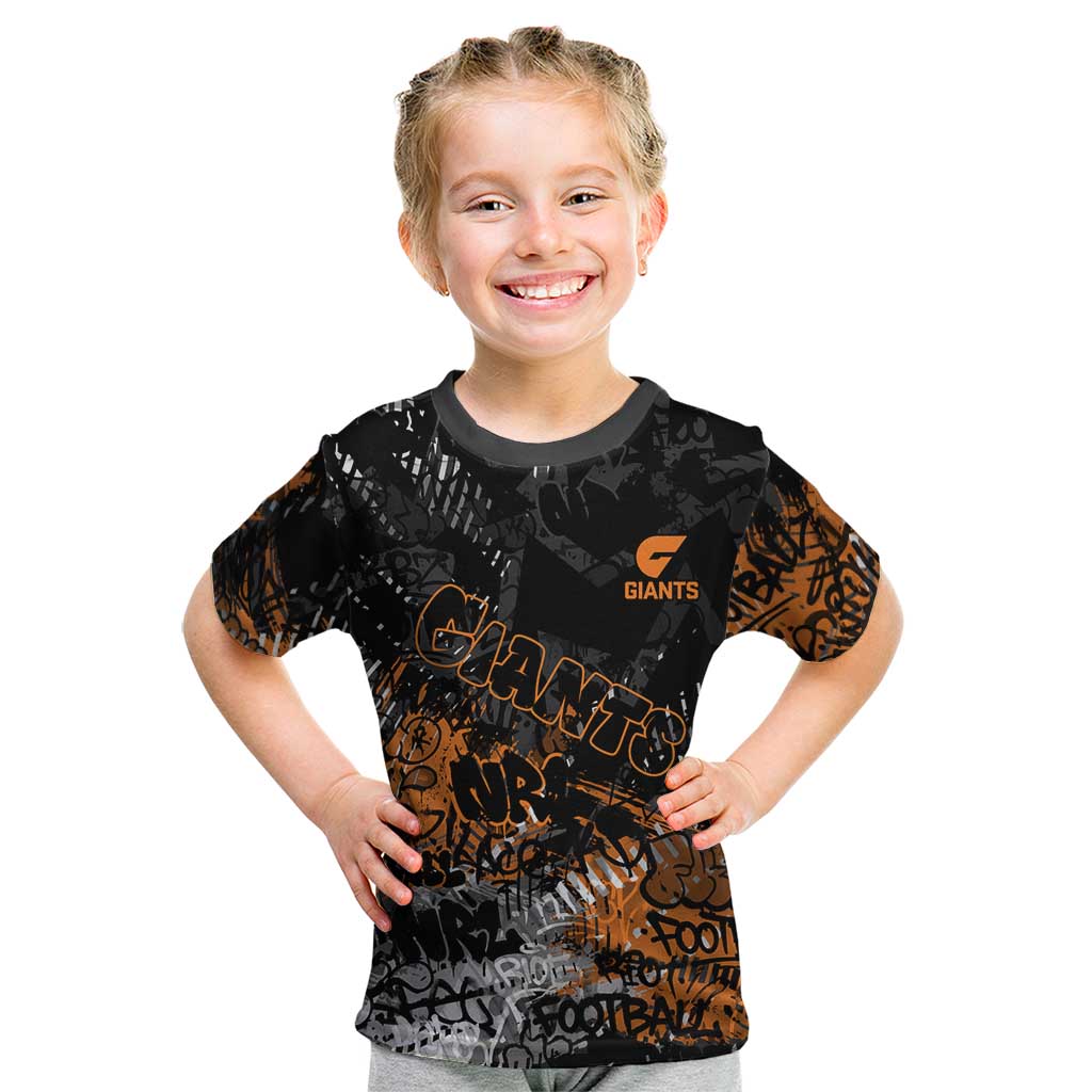 Greater Western Sydney Giants Kid T Shirt Urban Graffiti Street Art - Bold Abstract Spray Paint