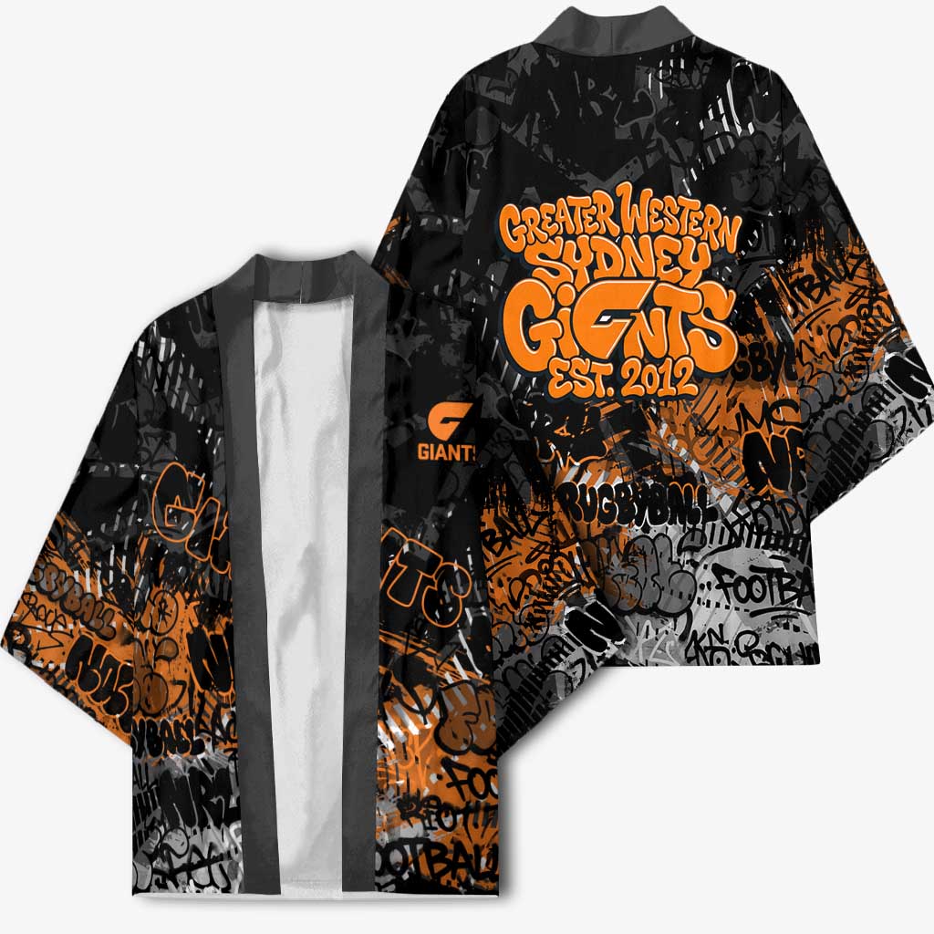 Greater Western Sydney Giants Kimono Urban Graffiti Street Art - Bold Abstract Spray Paint