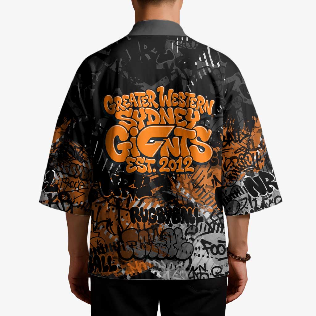 Greater Western Sydney Giants Kimono Urban Graffiti Street Art - Bold Abstract Spray Paint