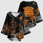 Greater Western Sydney Giants Kimono Sleeve Blouse Urban Graffiti Street Art - Bold Abstract Spray Paint