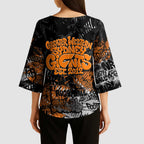 Greater Western Sydney Giants Kimono Sleeve Blouse Urban Graffiti Street Art - Bold Abstract Spray Paint