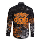 Greater Western Sydney Giants Long Sleeve Button Shirt Urban Graffiti Street Art - Bold Abstract Spray Paint