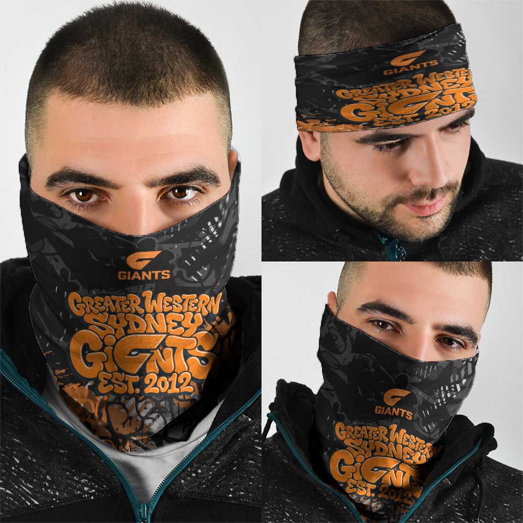 Greater Western Sydney Giants Neck Gaiter Urban Graffiti Street Art - Bold Abstract Spray Paint