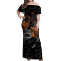 Greater Western Sydney Giants Off Shoulder Maxi Dress Urban Graffiti Street Art - Bold Abstract Spray Paint