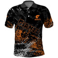 Greater Western Sydney Giants Polo Shirt Urban Graffiti Street Art - Bold Abstract Spray Paint