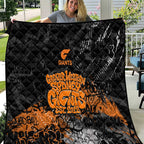 Greater Western Sydney Giants Quilt Urban Graffiti Street Art - Bold Abstract Spray Paint
