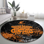 Greater Western Sydney Giants Round Carpet Urban Graffiti Street Art - Bold Abstract Spray Paint