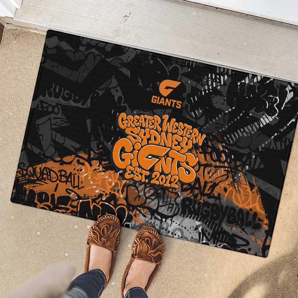 Greater Western Sydney Giants Rubber Doormat Urban Graffiti Street Art - Bold Abstract Spray Paint