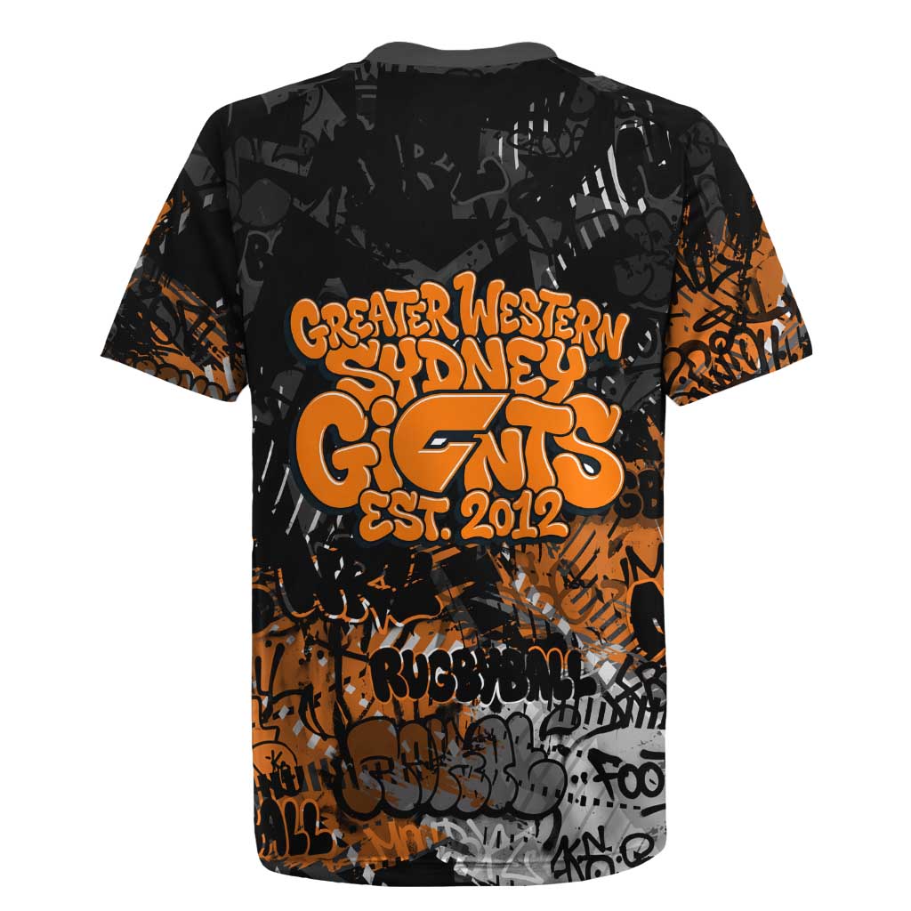 Greater Western Sydney Giants Rugby Jersey Urban Graffiti Street Art - Bold Abstract Spray Paint