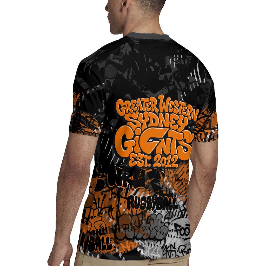 Greater Western Sydney Giants Rugby Jersey Urban Graffiti Street Art - Bold Abstract Spray Paint