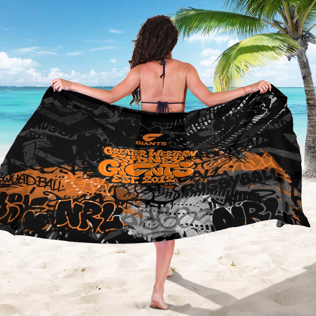 Greater Western Sydney Giants Sarong Urban Graffiti Street Art - Bold Abstract Spray Paint