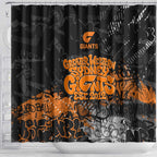 Greater Western Sydney Giants Shower Curtain Urban Graffiti Street Art - Bold Abstract Spray Paint