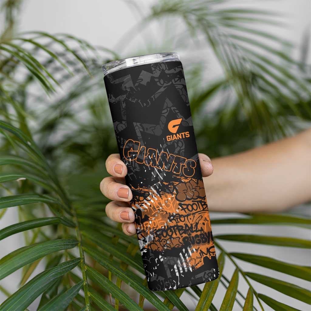Greater Western Sydney Giants Skinny Tumbler Urban Graffiti Street Art - Bold Abstract Spray Paint