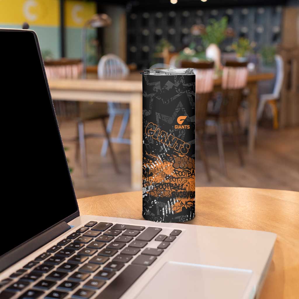 Greater Western Sydney Giants Skinny Tumbler Urban Graffiti Street Art - Bold Abstract Spray Paint