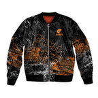 Greater Western Sydney Giants Sleeve Zip Bomber Jacket Urban Graffiti Street Art - Bold Abstract Spray Paint