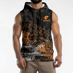 Greater Western Sydney Giants Sleeveless Hoodie Urban Graffiti Street Art - Bold Abstract Spray Paint
