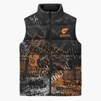 Greater Western Sydney Giants Sleeveless Puffer Jacket Urban Graffiti Street Art - Bold Abstract Spray Paint