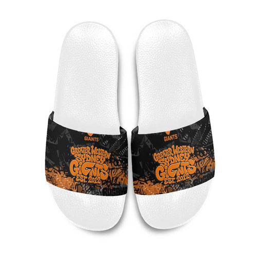 Greater Western Sydney Giants Slide Sandals Urban Graffiti Street Art - Bold Abstract Spray Paint