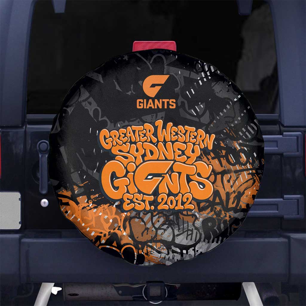 Greater Western Sydney Giants Spare Tire Cover Urban Graffiti Street Art - Bold Abstract Spray Paint