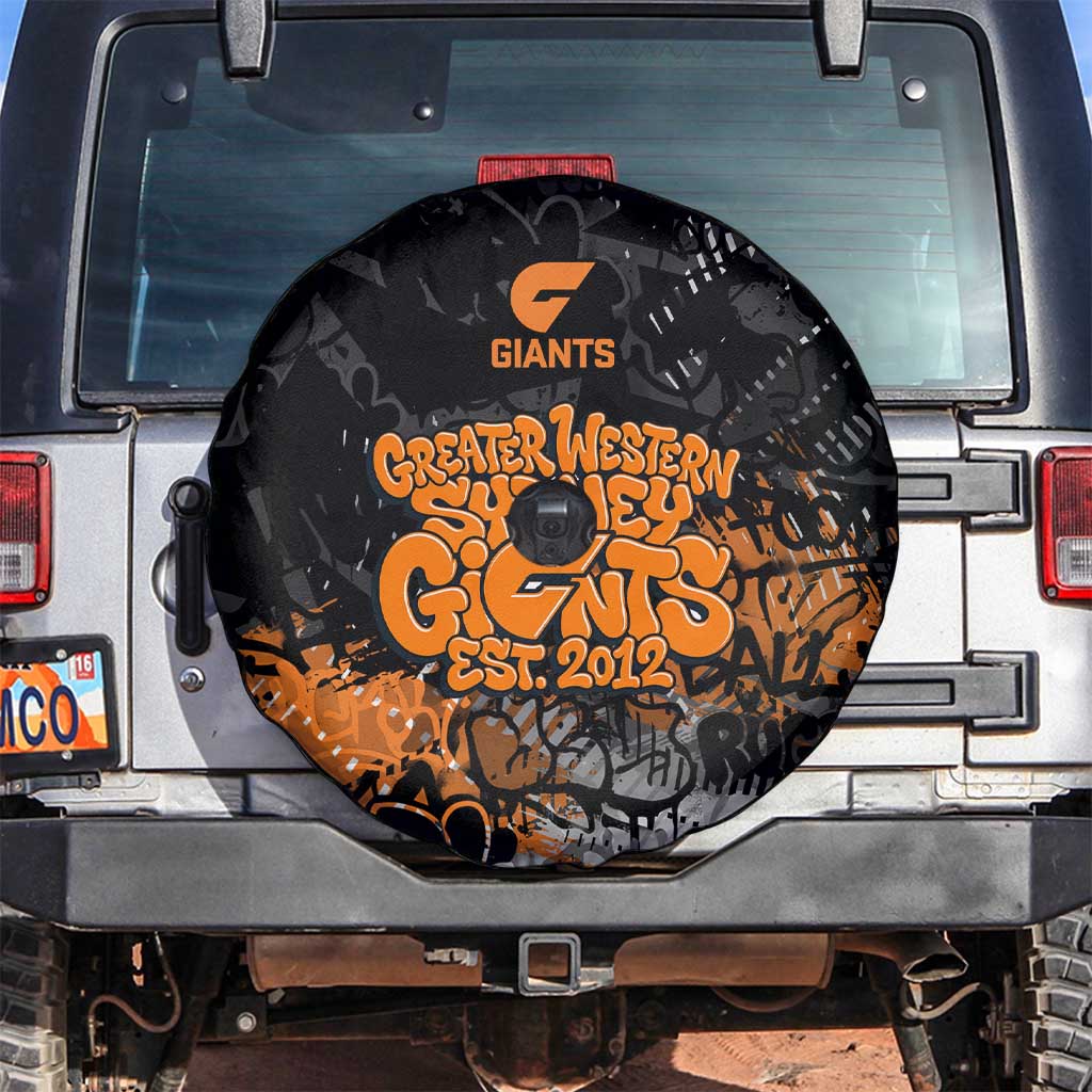 Greater Western Sydney Giants Spare Tire Cover Urban Graffiti Street Art - Bold Abstract Spray Paint