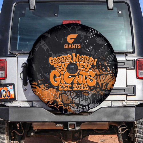Greater Western Sydney Giants Spare Tire Cover Urban Graffiti Street Art - Bold Abstract Spray Paint