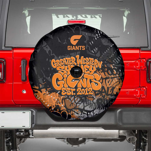 Greater Western Sydney Giants Spare Tire Cover Urban Graffiti Street Art - Bold Abstract Spray Paint