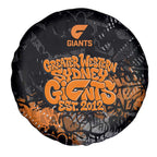 Greater Western Sydney Giants Spare Tire Cover Urban Graffiti Street Art - Bold Abstract Spray Paint