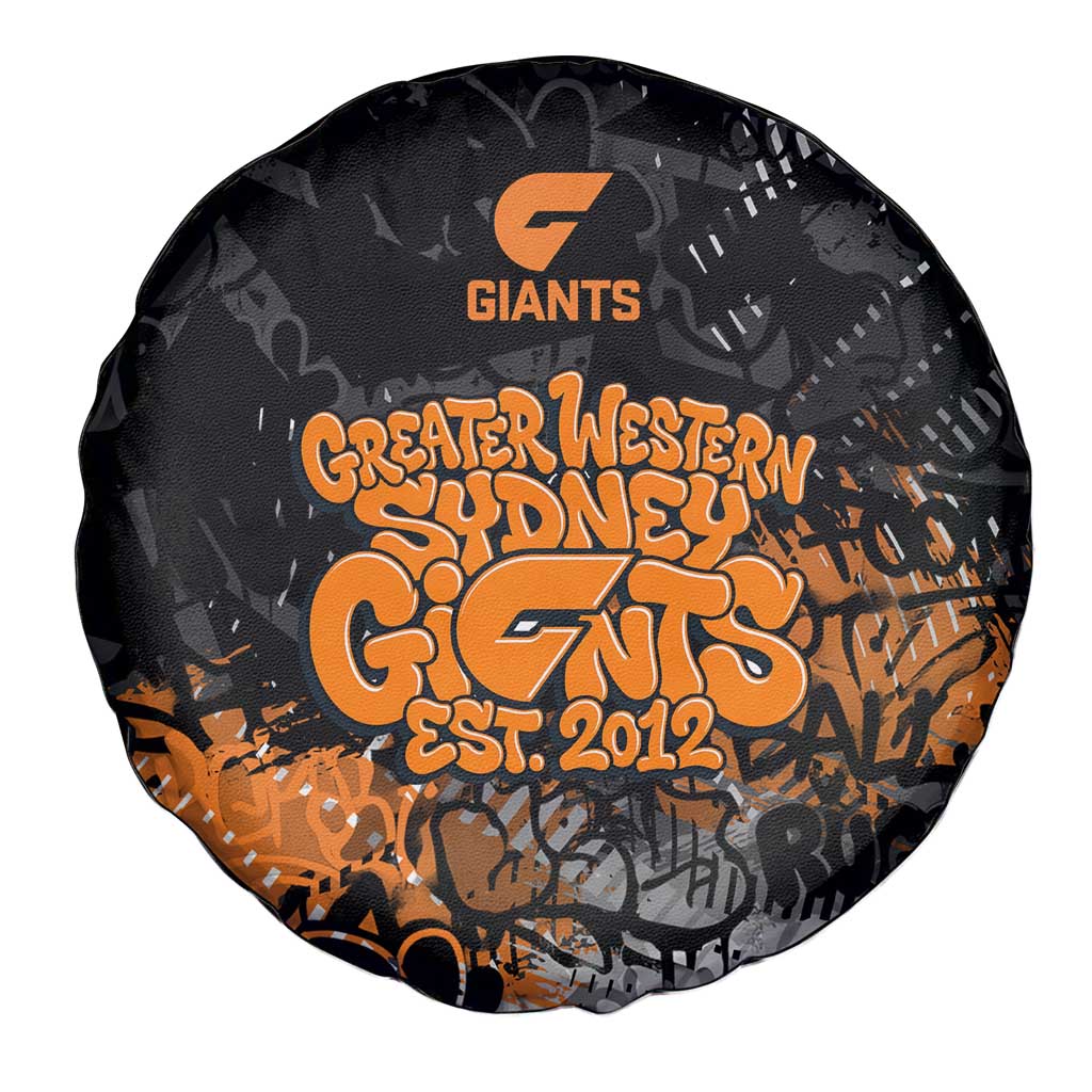 Greater Western Sydney Giants Spare Tire Cover Urban Graffiti Street Art - Bold Abstract Spray Paint