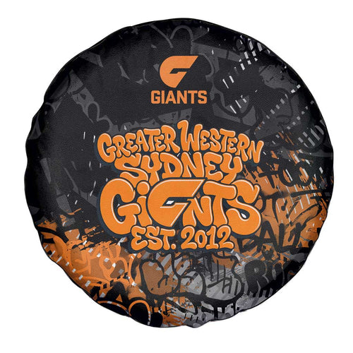 Greater Western Sydney Giants Spare Tire Cover Urban Graffiti Street Art - Bold Abstract Spray Paint
