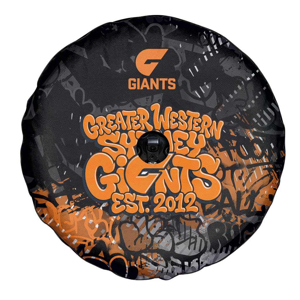 Greater Western Sydney Giants Spare Tire Cover Urban Graffiti Street Art - Bold Abstract Spray Paint