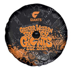 Greater Western Sydney Giants Spare Tire Cover Urban Graffiti Street Art - Bold Abstract Spray Paint