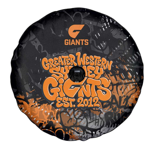 Greater Western Sydney Giants Spare Tire Cover Urban Graffiti Street Art - Bold Abstract Spray Paint
