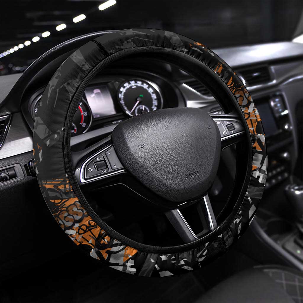 Greater Western Sydney Giants Steering Wheel Cover Urban Graffiti Street Art - Bold Abstract Spray Paint