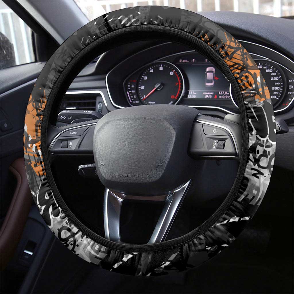 Greater Western Sydney Giants Steering Wheel Cover Urban Graffiti Street Art - Bold Abstract Spray Paint