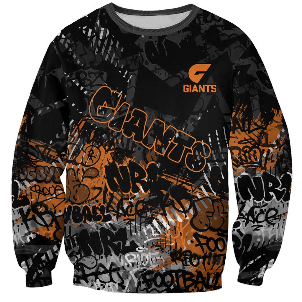 Greater Western Sydney Giants Sweatshirt Urban Graffiti Street Art - Bold Abstract Spray Paint