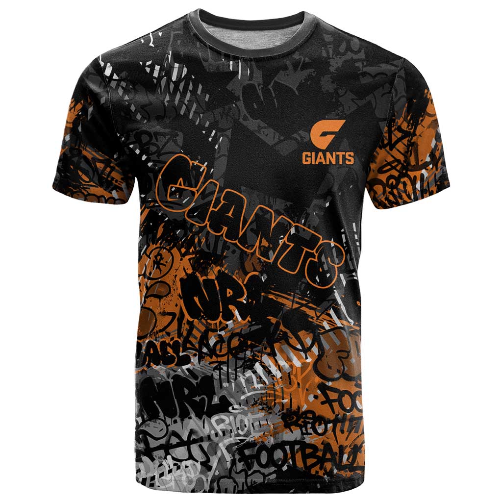 Greater Western Sydney Giants T Shirt Urban Graffiti Street Art - Bold Abstract Spray Paint