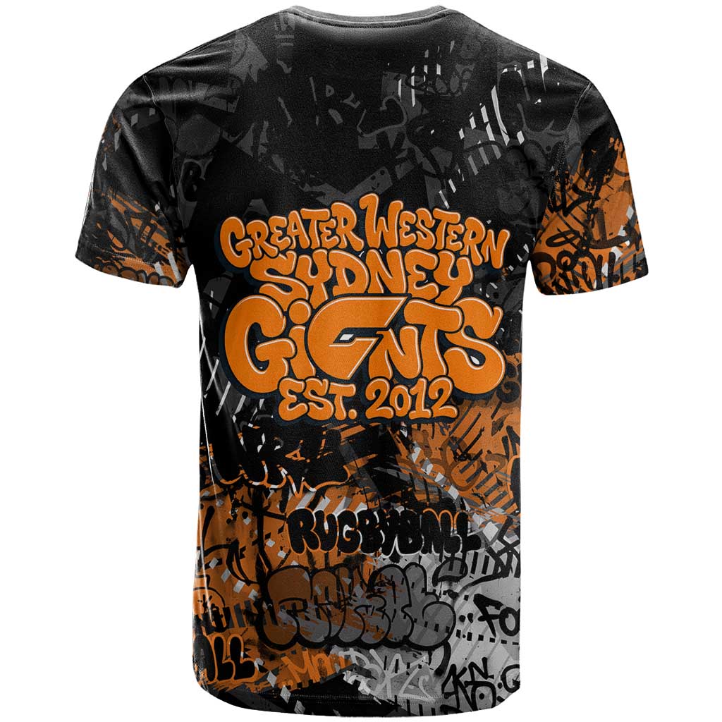 Greater Western Sydney Giants T Shirt Urban Graffiti Street Art - Bold Abstract Spray Paint