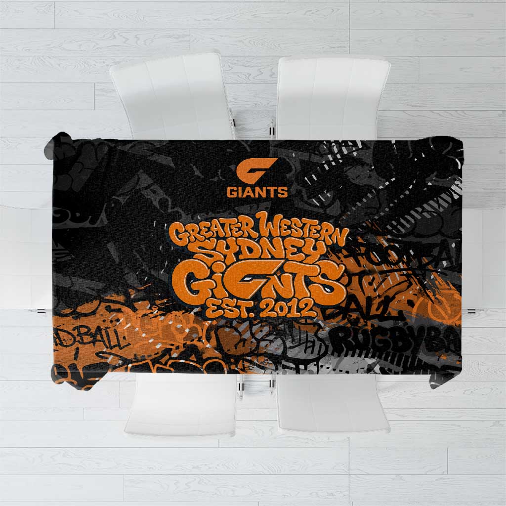 Greater Western Sydney Giants Tablecloth Urban Graffiti Street Art - Bold Abstract Spray Paint