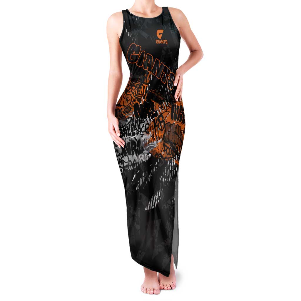 Greater Western Sydney Giants Tank Maxi Dress Urban Graffiti Street Art - Bold Abstract Spray Paint