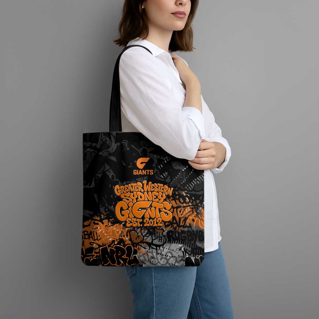 Greater Western Sydney Giants Tote Bag Urban Graffiti Street Art - Bold Abstract Spray Paint