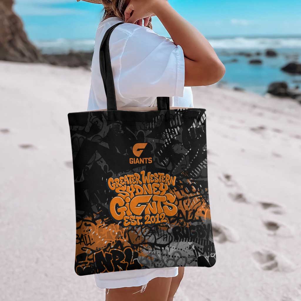 Greater Western Sydney Giants Tote Bag Urban Graffiti Street Art - Bold Abstract Spray Paint