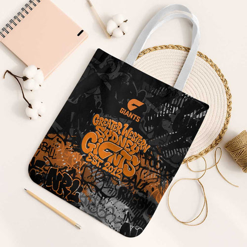 Greater Western Sydney Giants Tote Bag Urban Graffiti Street Art - Bold Abstract Spray Paint